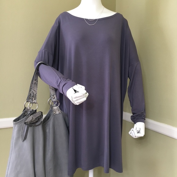 Piko Swing Long Sleeve Bamboo Tunic Shirt Top, szM - Picture 2 of 7
